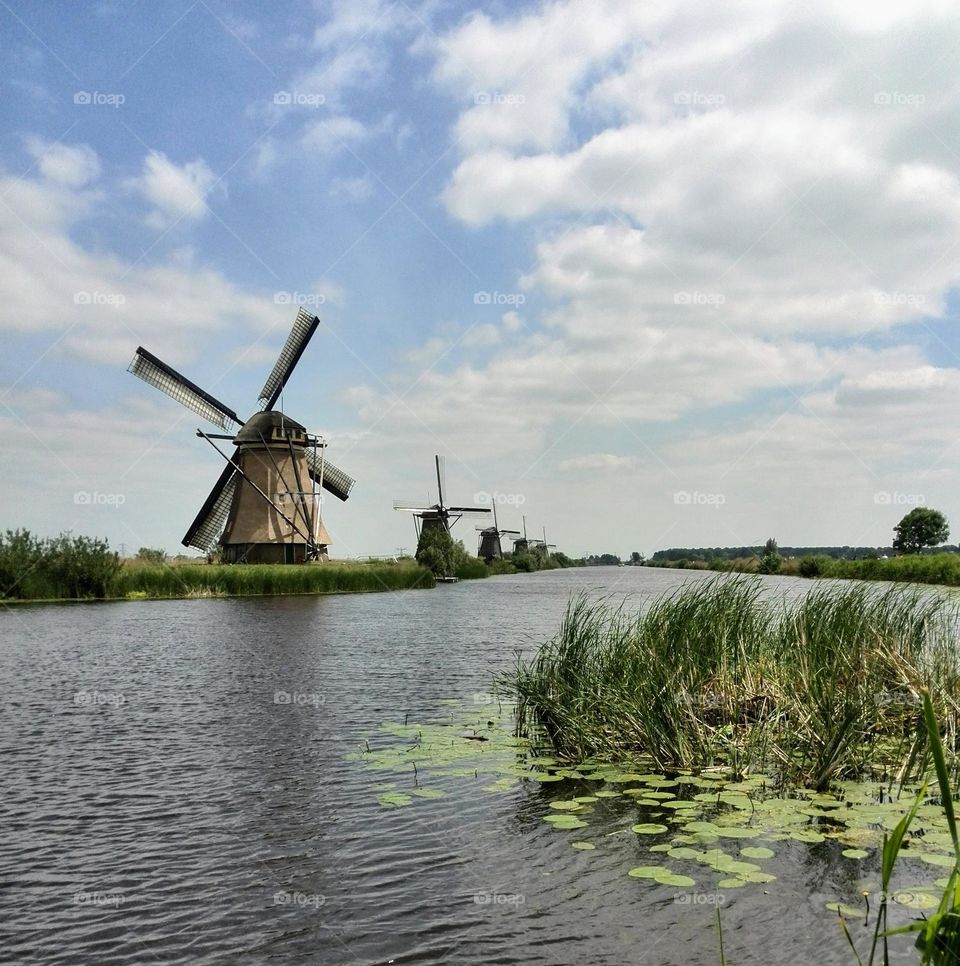 The world of windmills and water, Kinderdijk, Netherlands