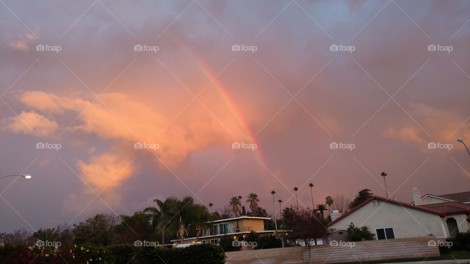 A rainbow playing in the clouds Riverside CA