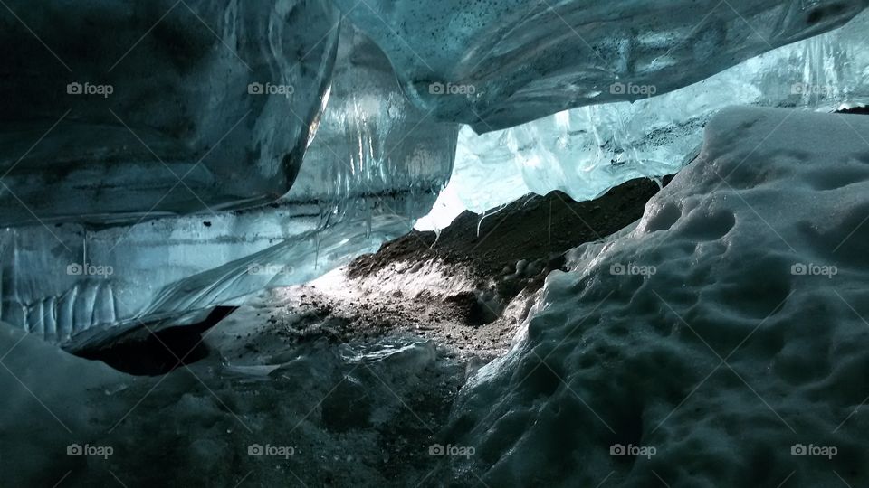 Inside a glacier in Iceland