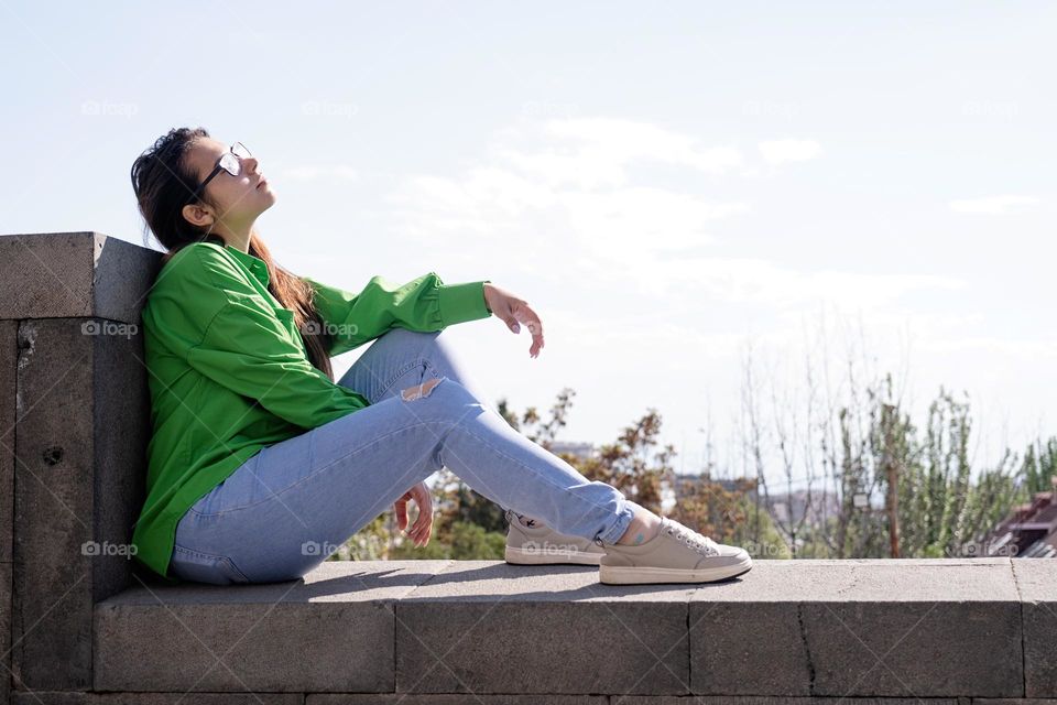 woman meditating