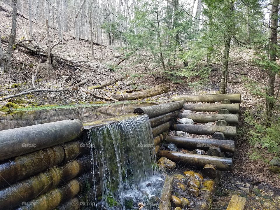 log waterfall
