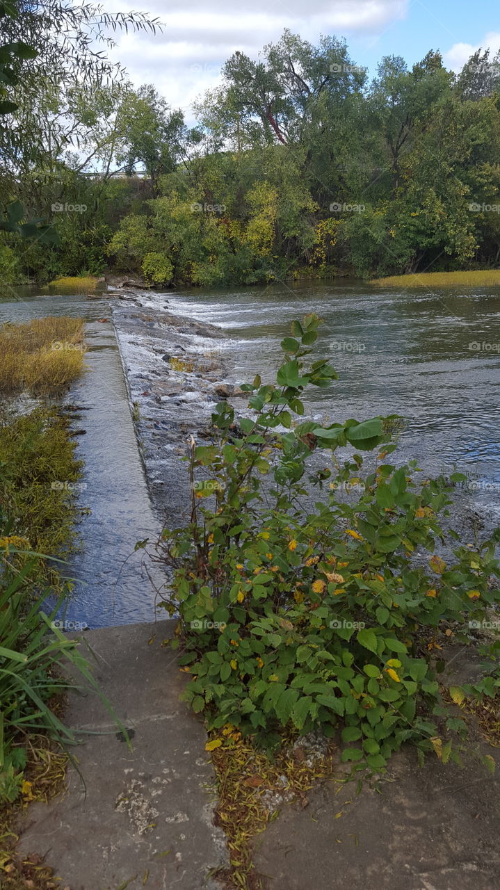 the river dam