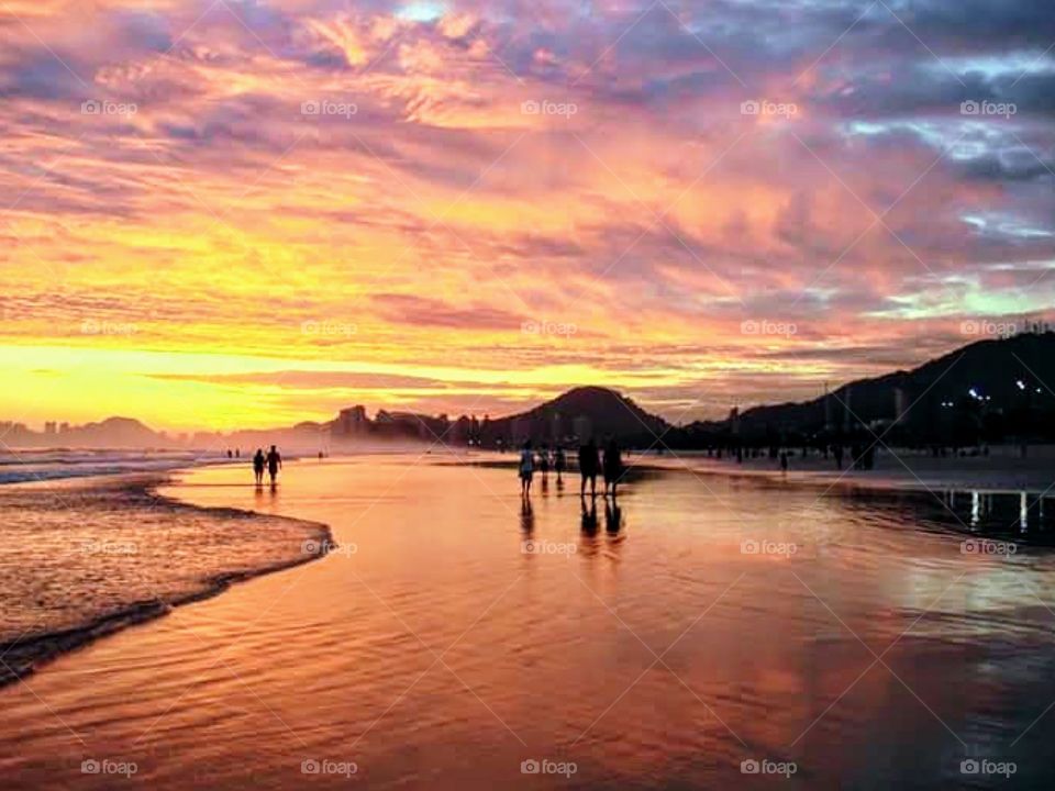 Sunset on the beach