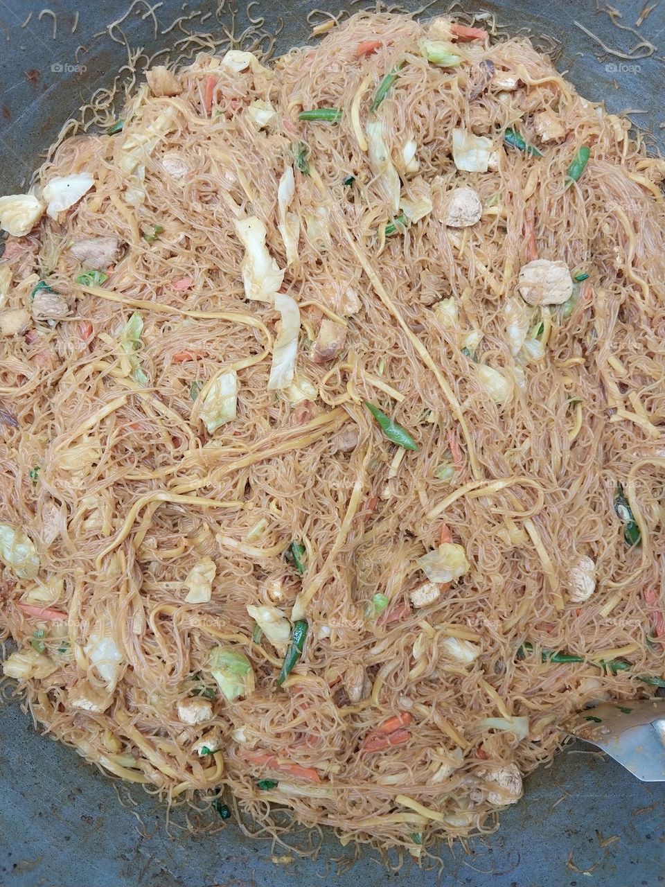 Pancit is a traditional Filipino foos which is being cooked for birthdays or any events as a symbol of longevity.