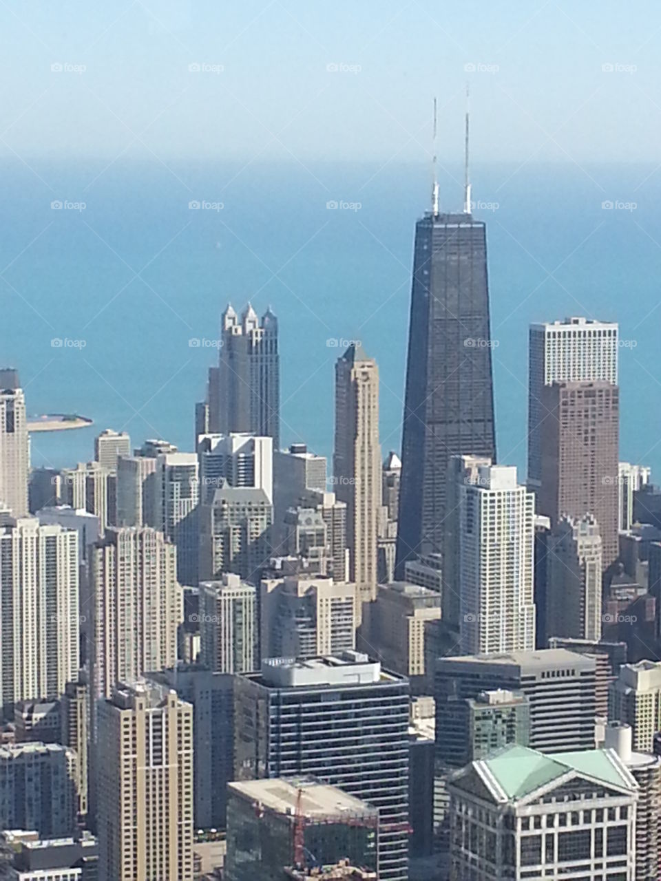 Lake Michigan Blue. Willis Tower Chicago