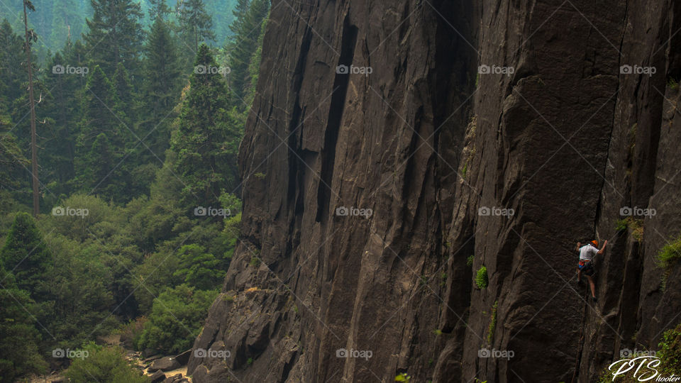 Fall Travel Rock Climber