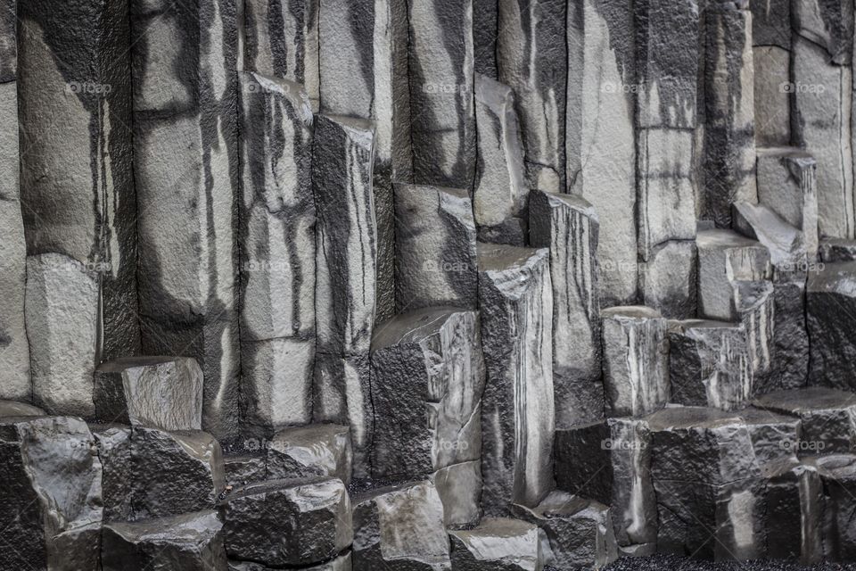 View of basalt columns