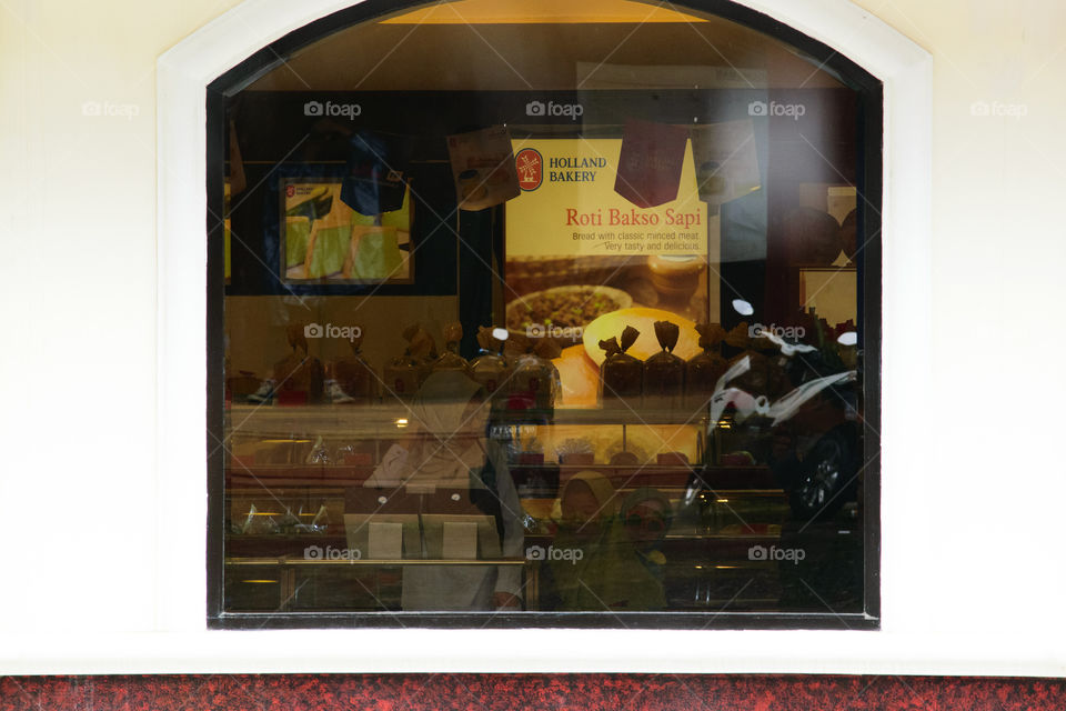 Windows bakery shop