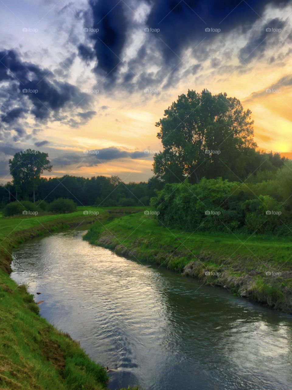 Dramatic river landscape 