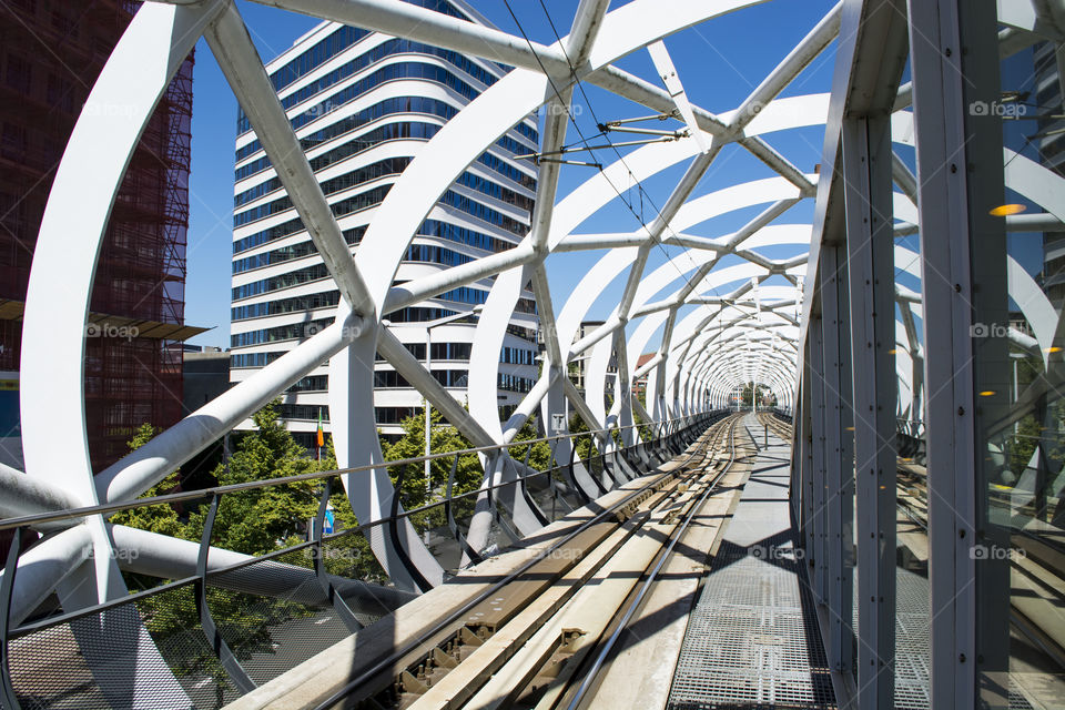 Modern steel bridge