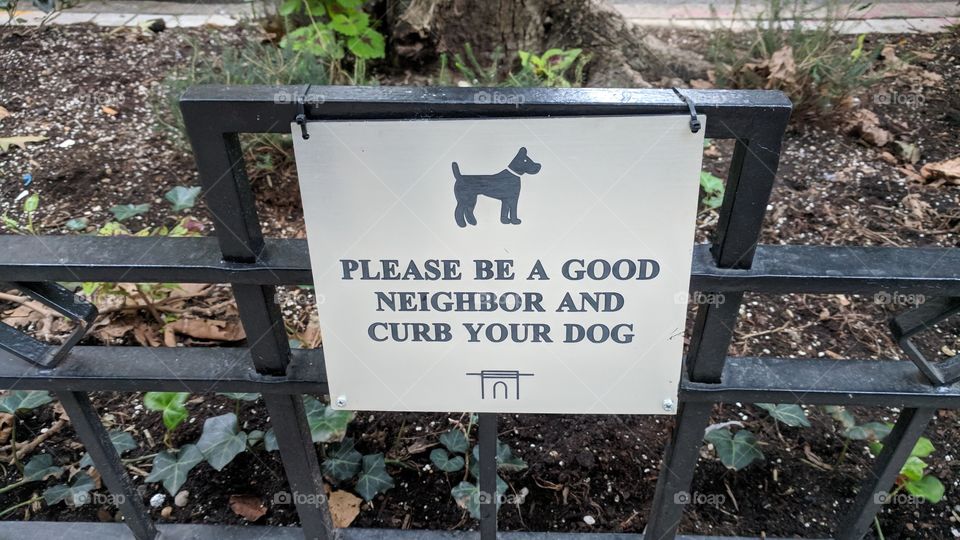 Helpful Dog Sign Near Washington Square Park, New York City