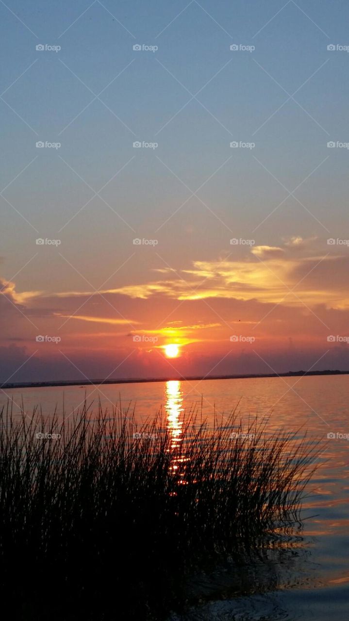 Sunset, Water, Dawn, Reflection, Evening