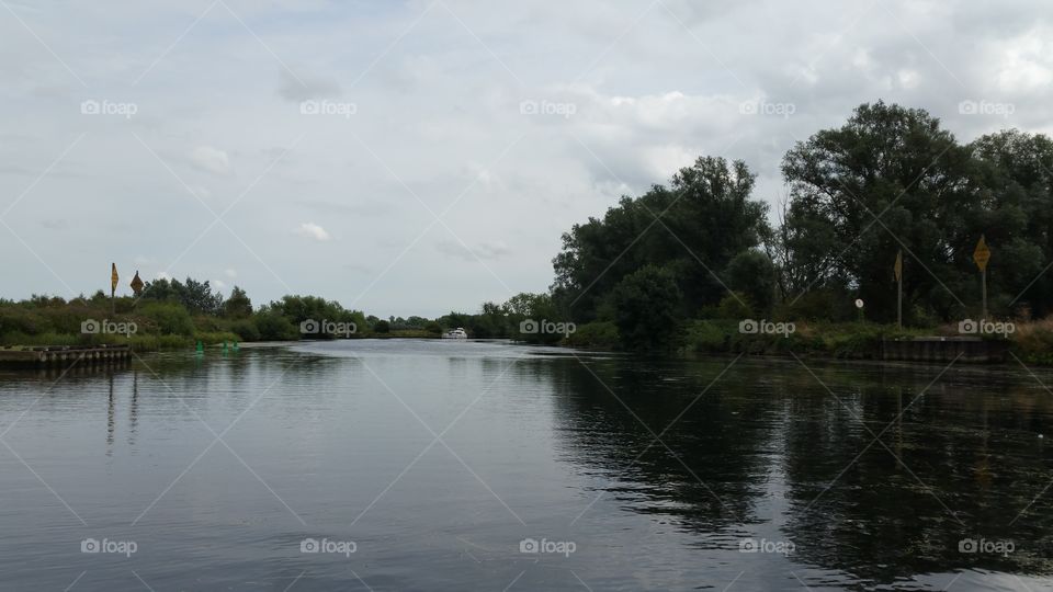 Norfolk broads open water landscape
