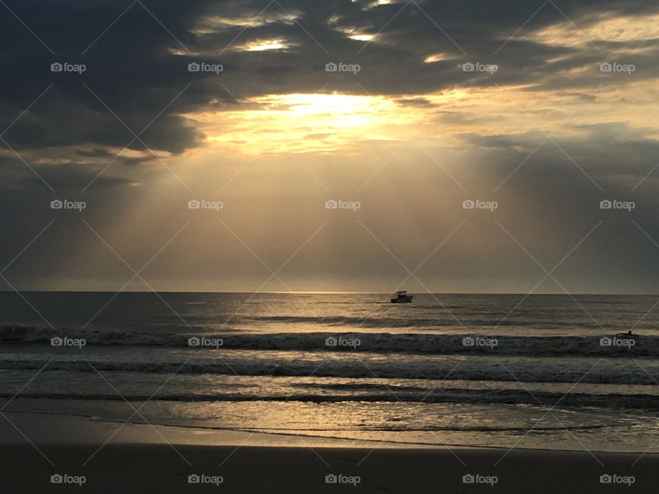 Sunrise over the ocean