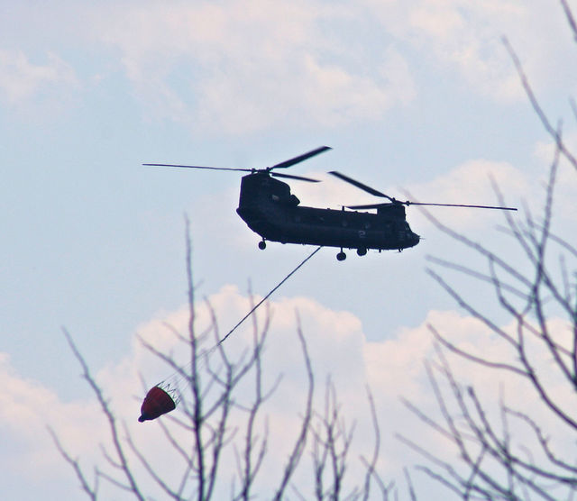 fire disaster helicopter bucket by mmcook