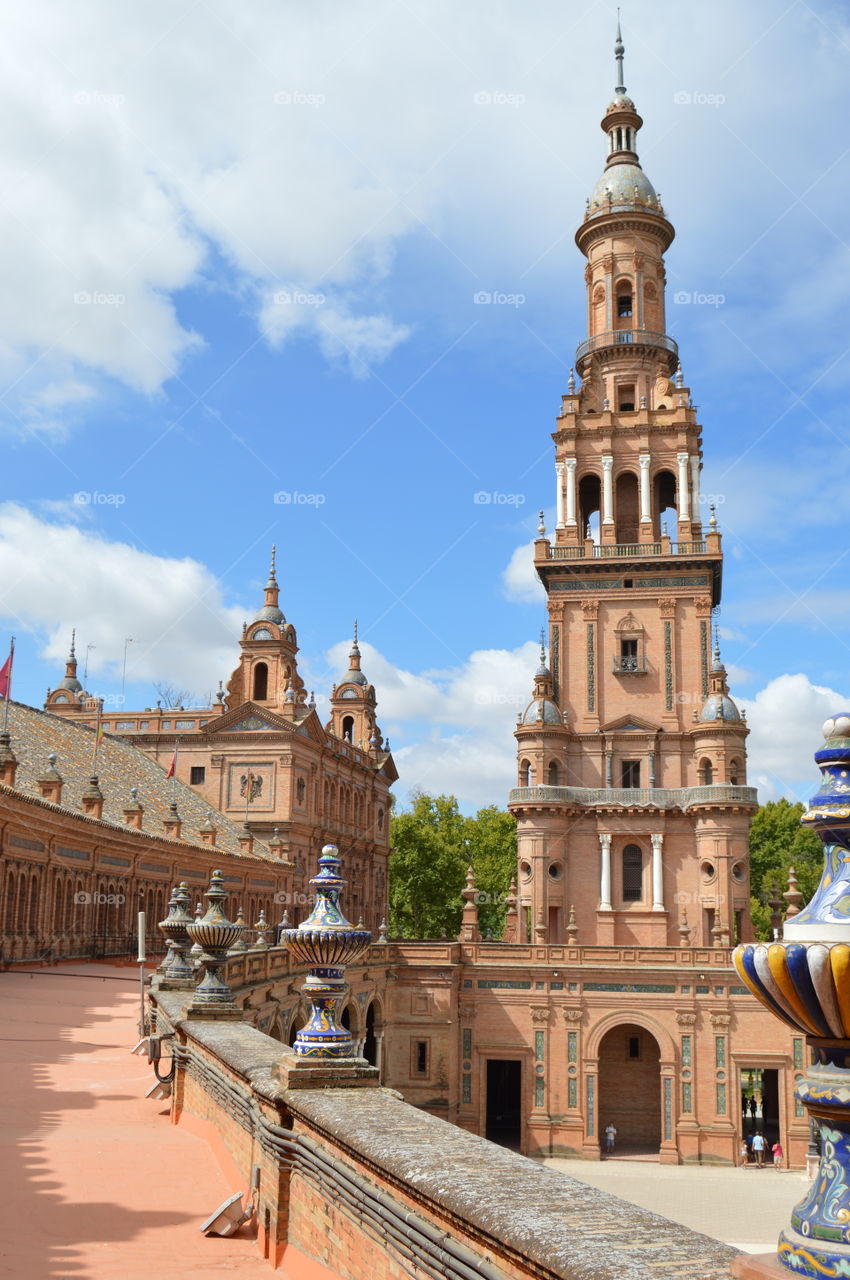 South Tower at Plaza de España, Sevilla, Spain.