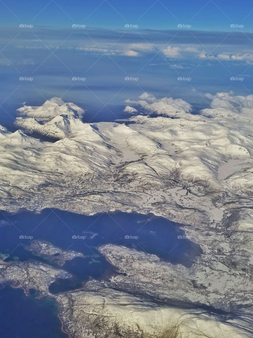 Above the clouds. On my trip to Tromsø, Norway