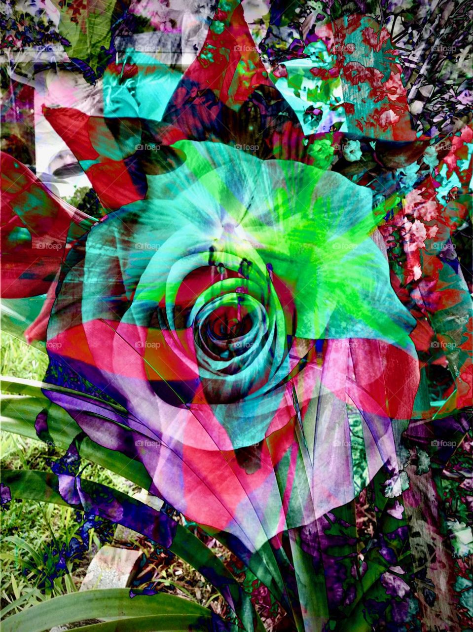 Complimentary colors in abstract.