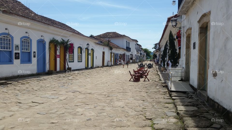 Row houses in city