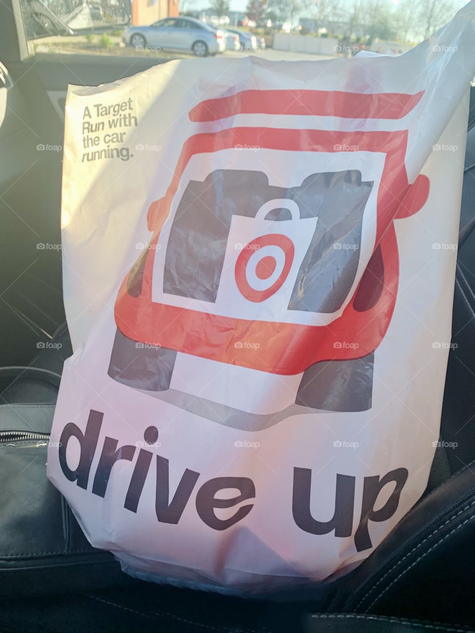 Target shopping bag from curbside pickup - shopping during the pandemic - drive up - USA, America 