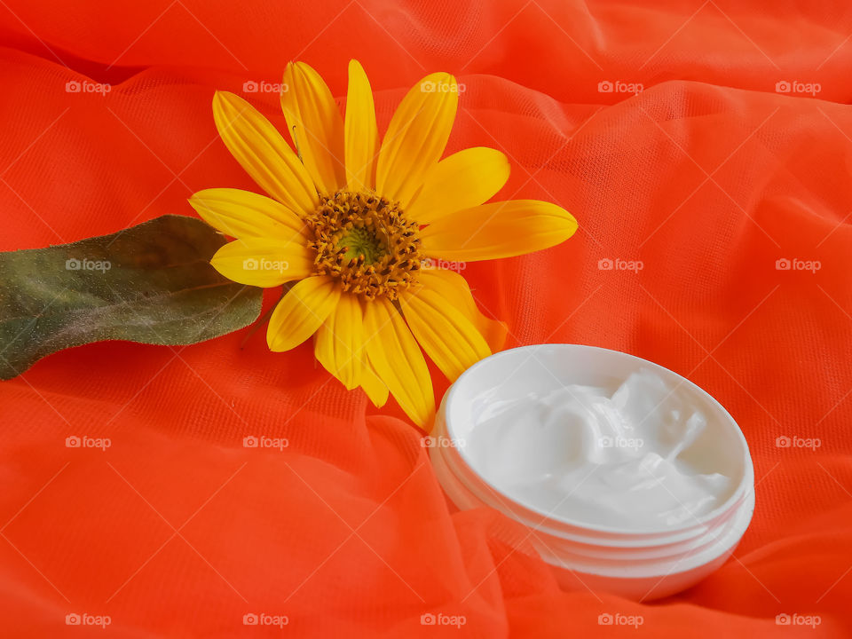 Sunflowers Beside Skin Cream