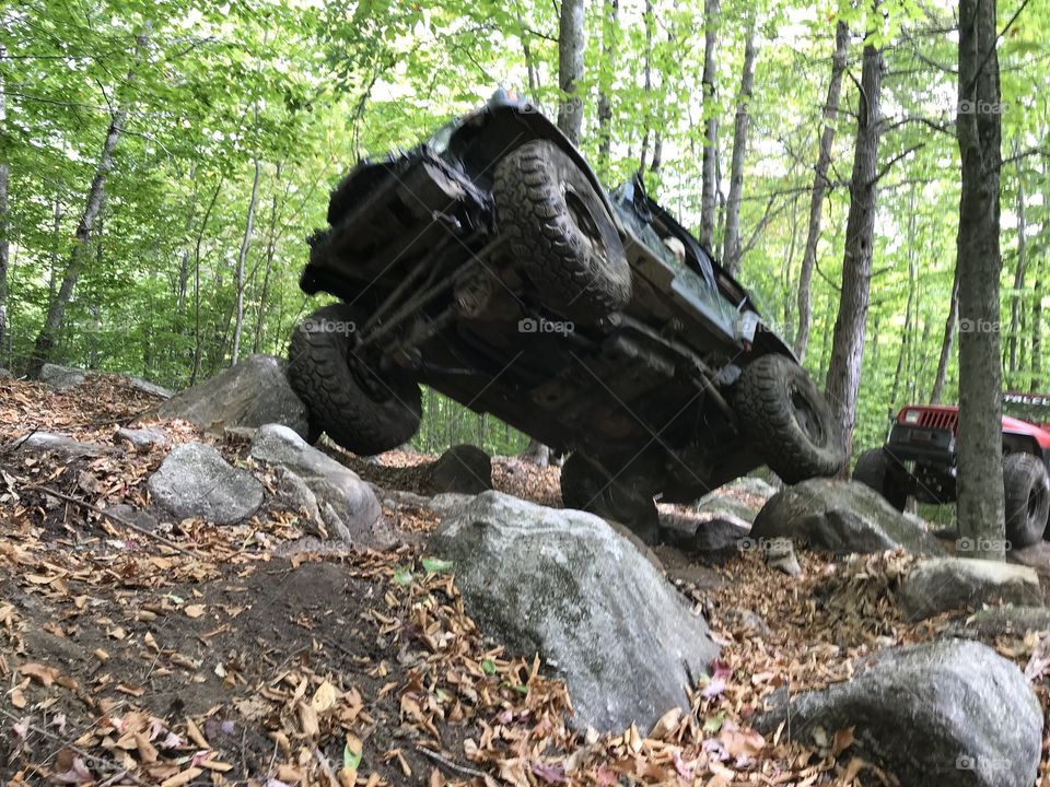 Jeep four wheeling off-road