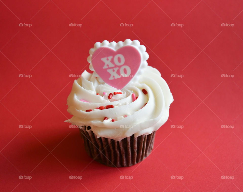 Valentines day themed cup cake