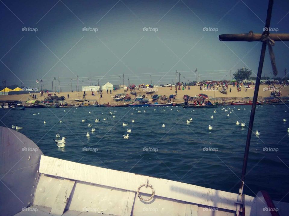 Triveni sangam, india:
This is a place where you can forget all the troubles and will feel yourself