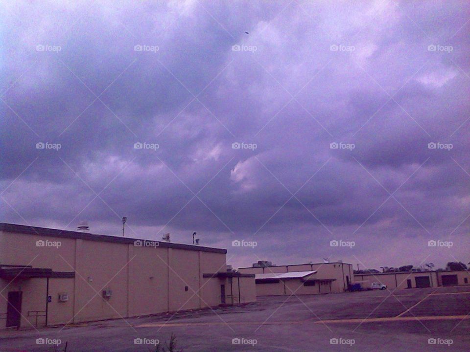 high shool. shot this photo because of the clouds