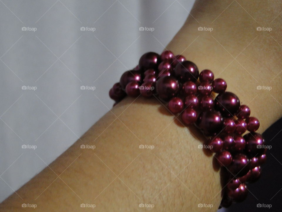 purple handmade bracelet