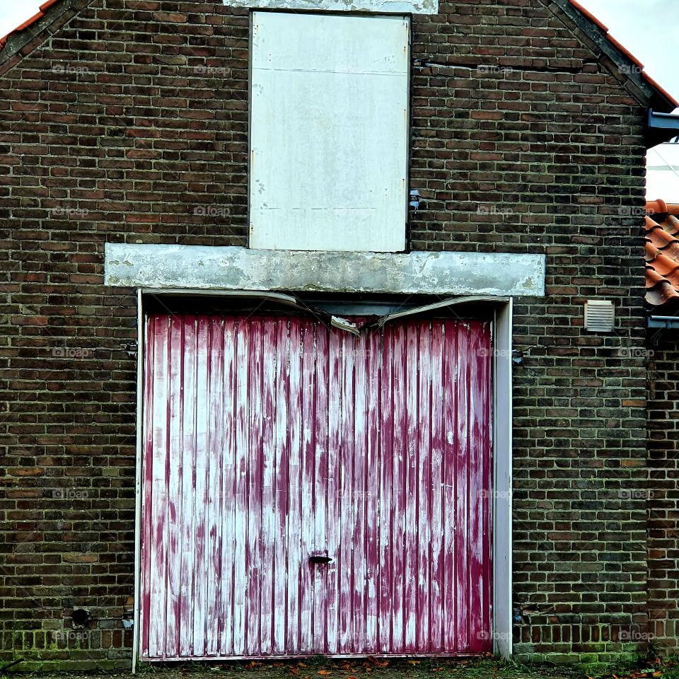 Painted a garage door.
