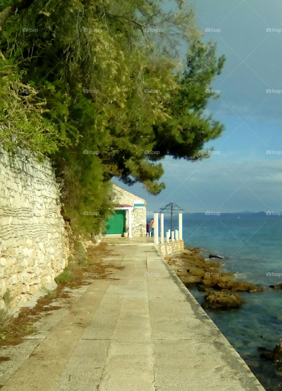 a walk along the sea