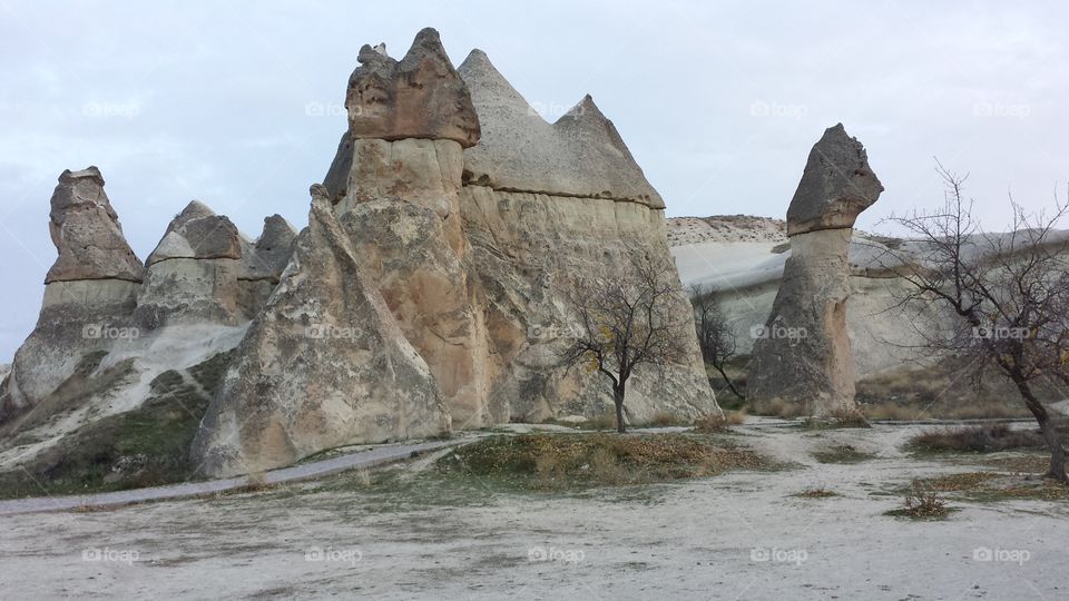 Cappadocia Rocks 2. An unusual formation in Cappadocia,  Turkey. 