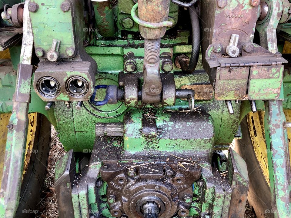 Closeup of large tractor 