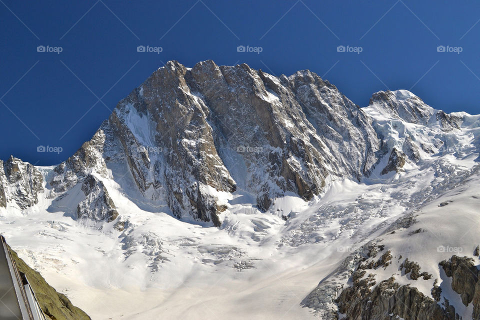 Evening light on the mighty Grandes Jorasses