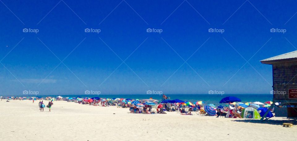 Crowded beach