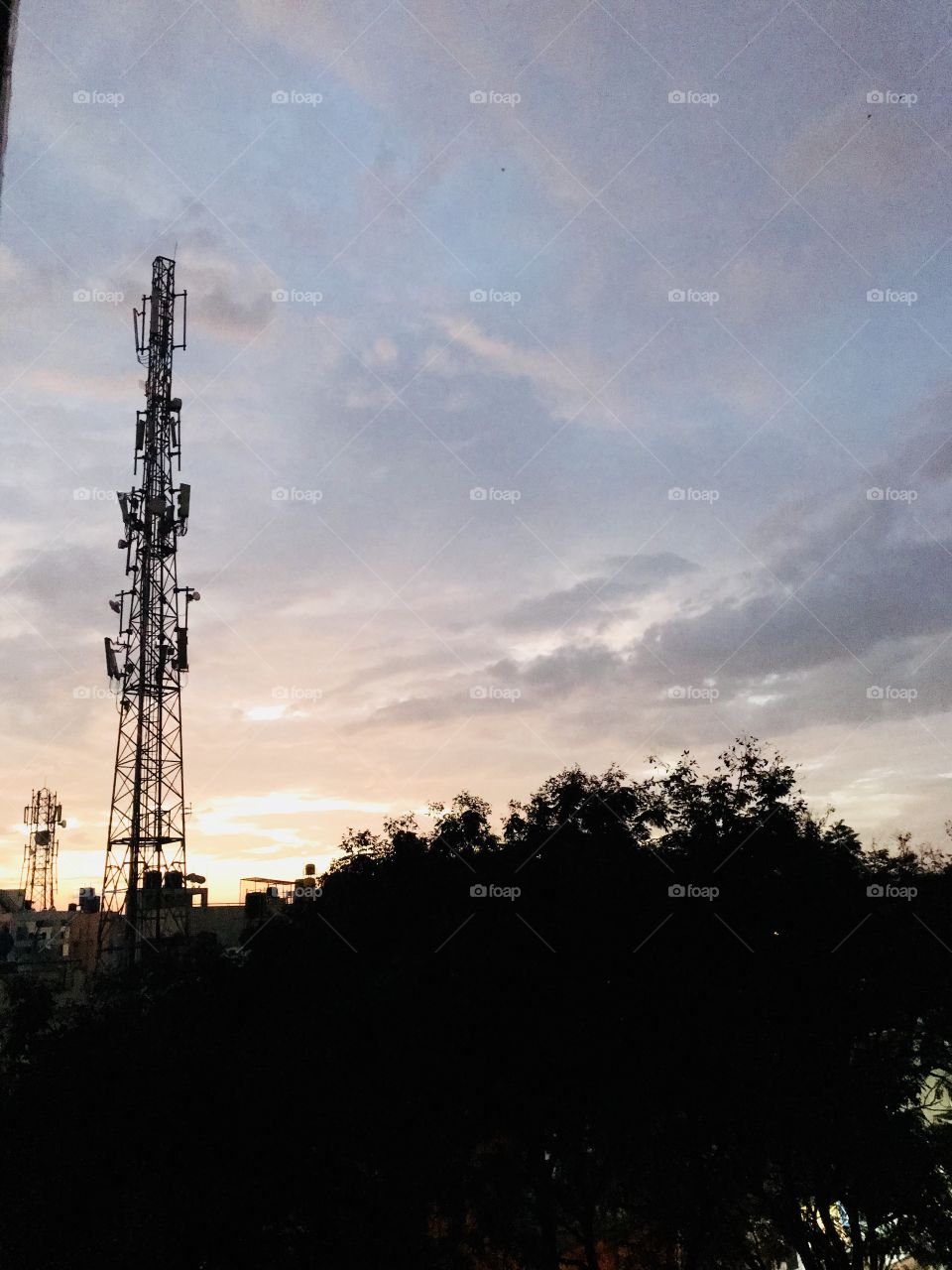 Click of a simple tower nearby my house on a beautiful evening.