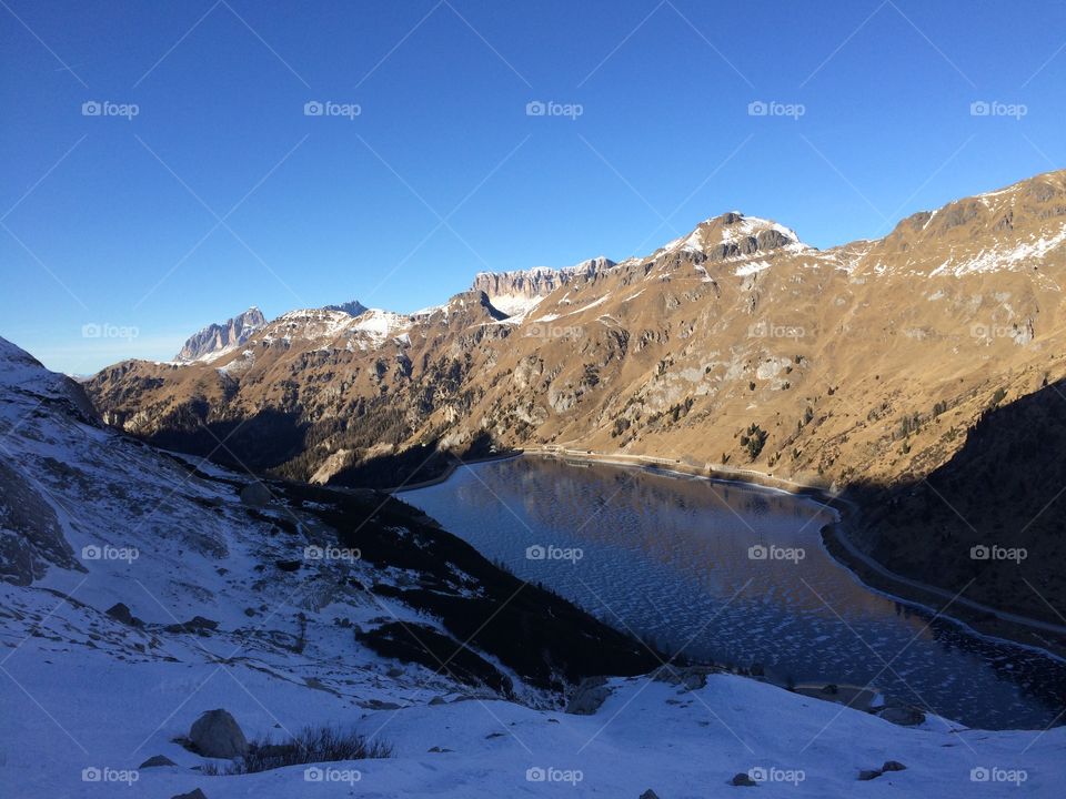 Snow, No Person, Mountain, Landscape, Water