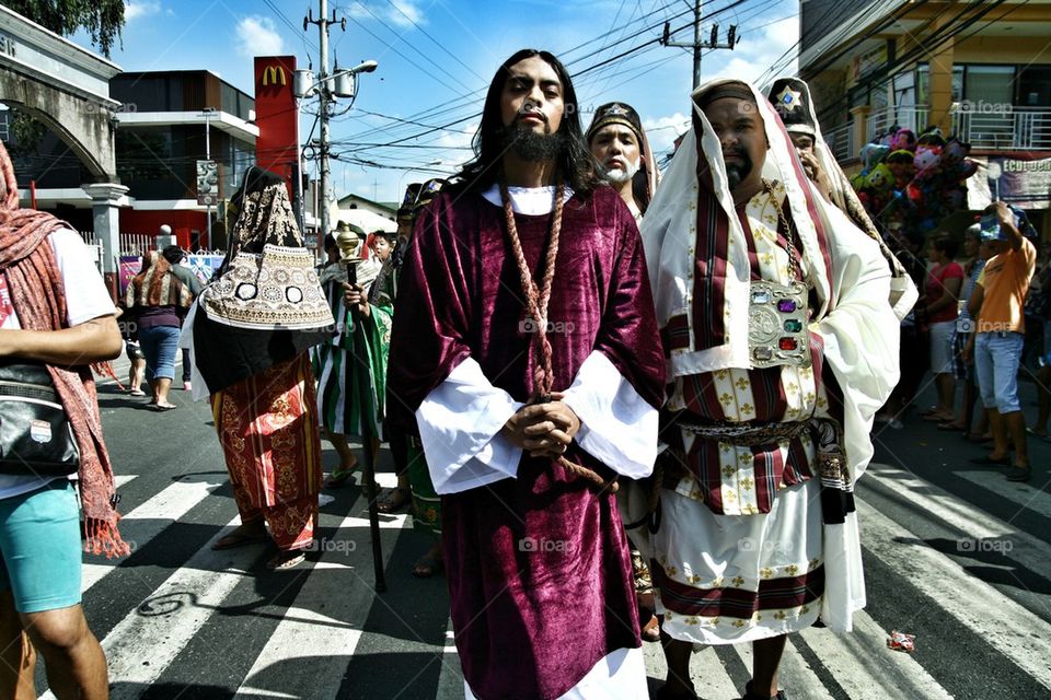 characters in the reenactment of the death of jesus christ