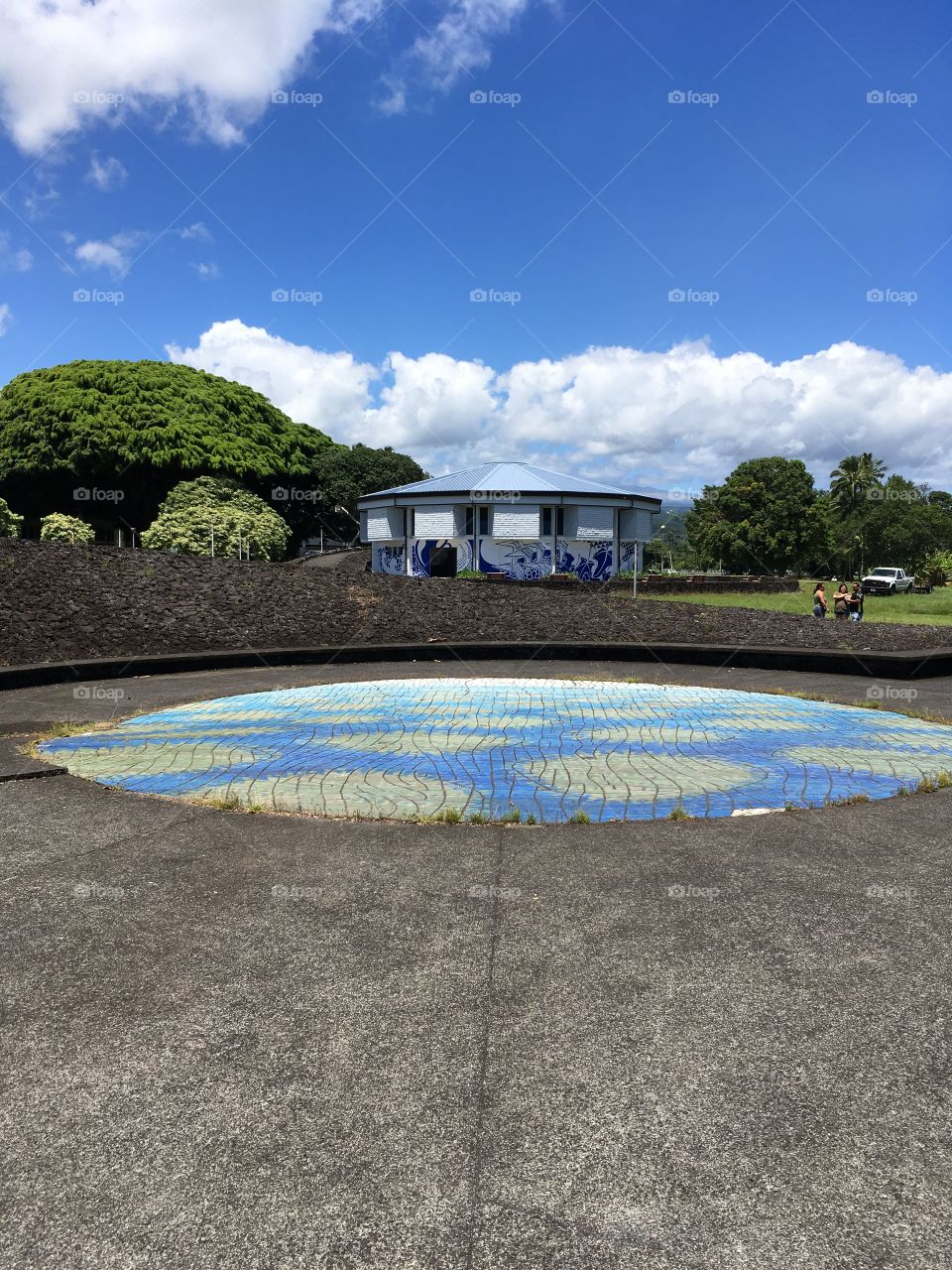Tsunami memorial and Wailoa Art Center Hilo Hawaii