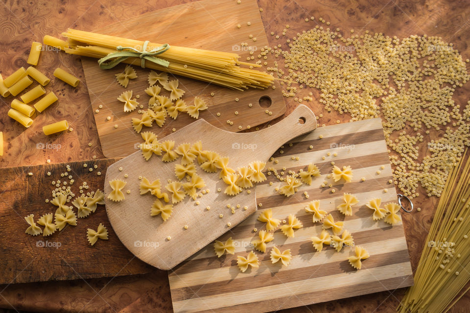 Different types of pasta