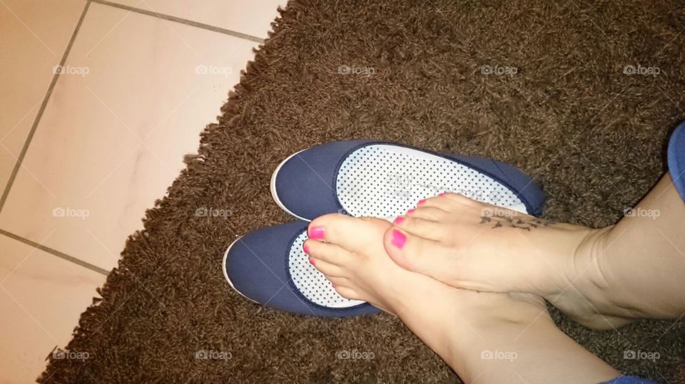 Pink toenails