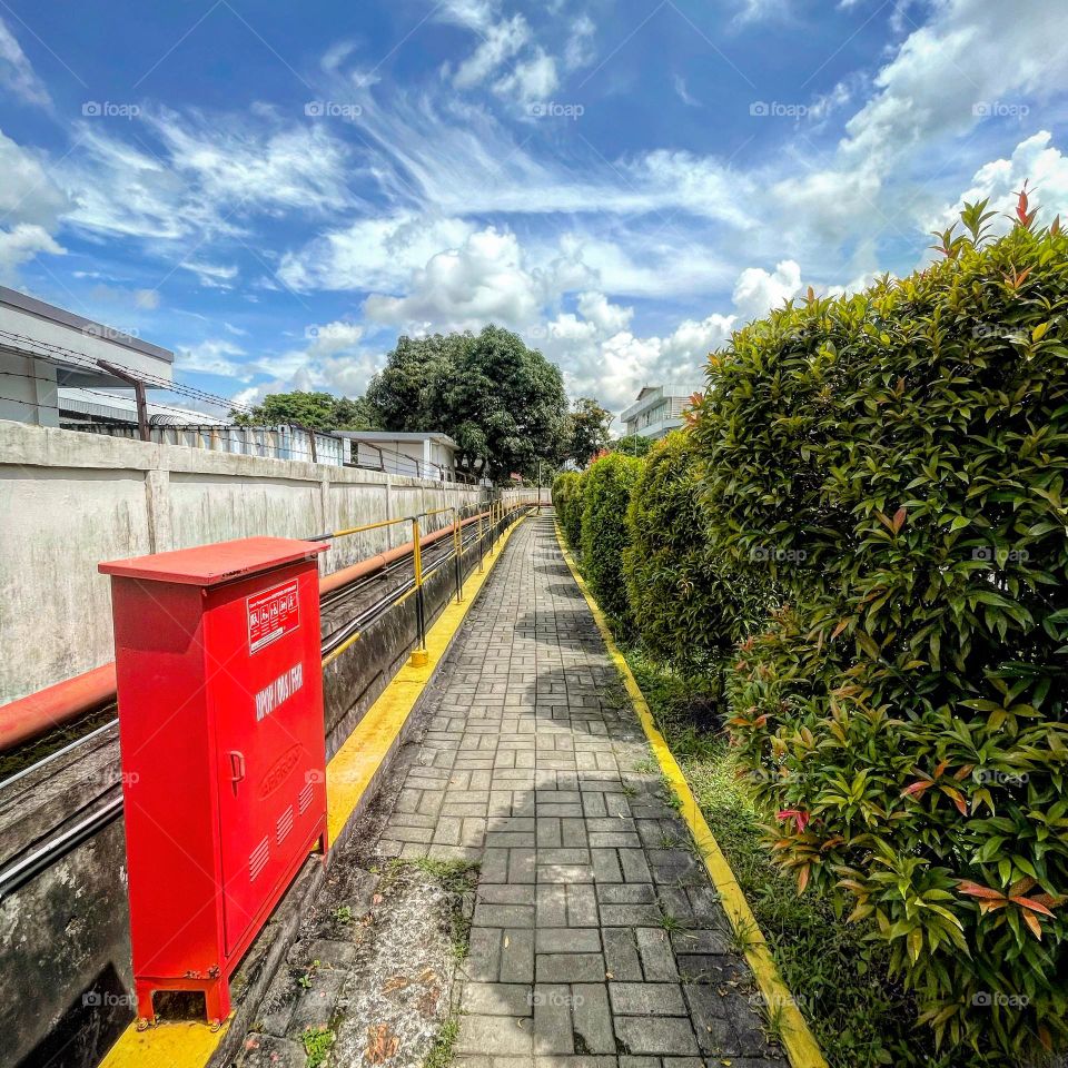 Walk path at backyard