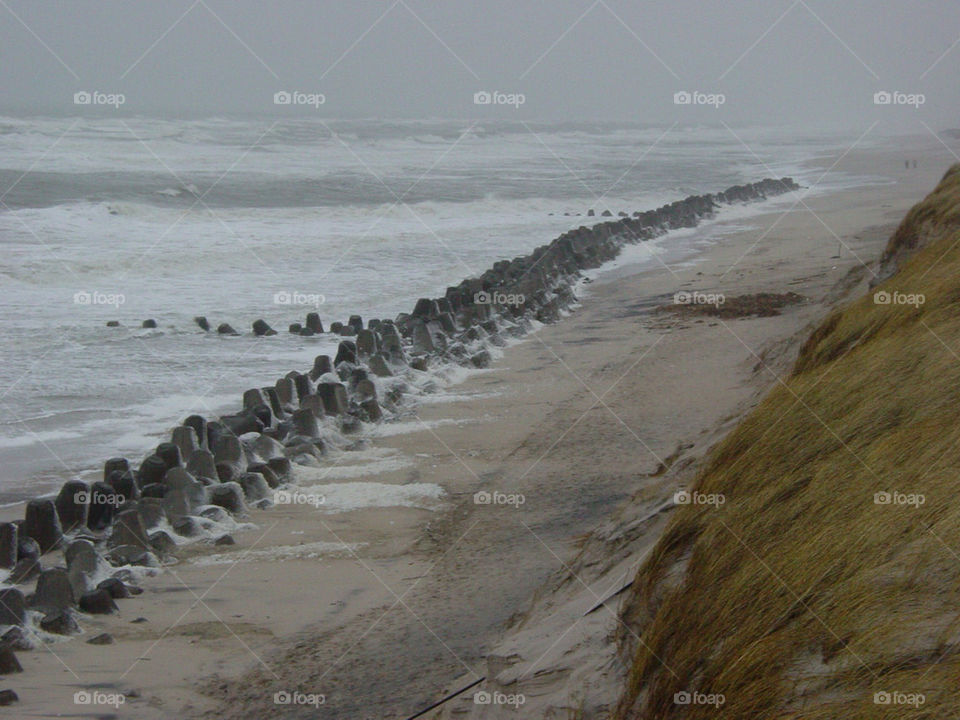 beach storm waves sylt by corneliam