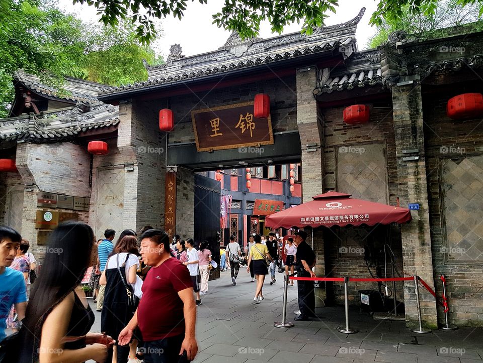 Traditional Chinese architecture in Chengdu, China.