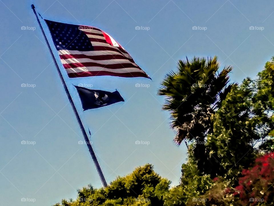 Flag on an Incline