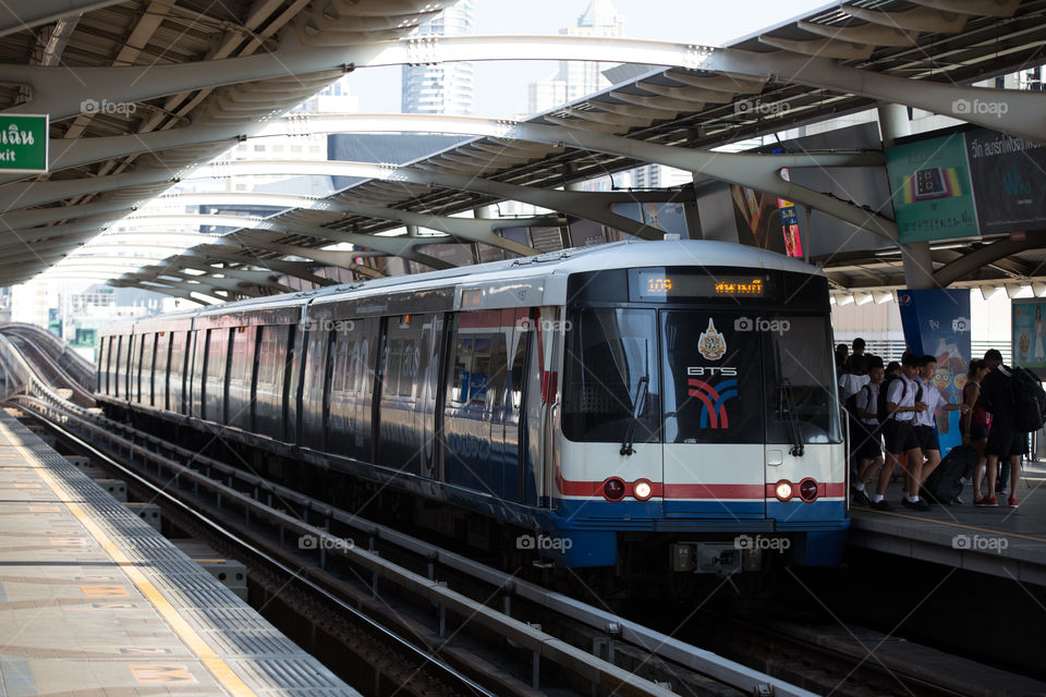 BTS public train in Bangkok 