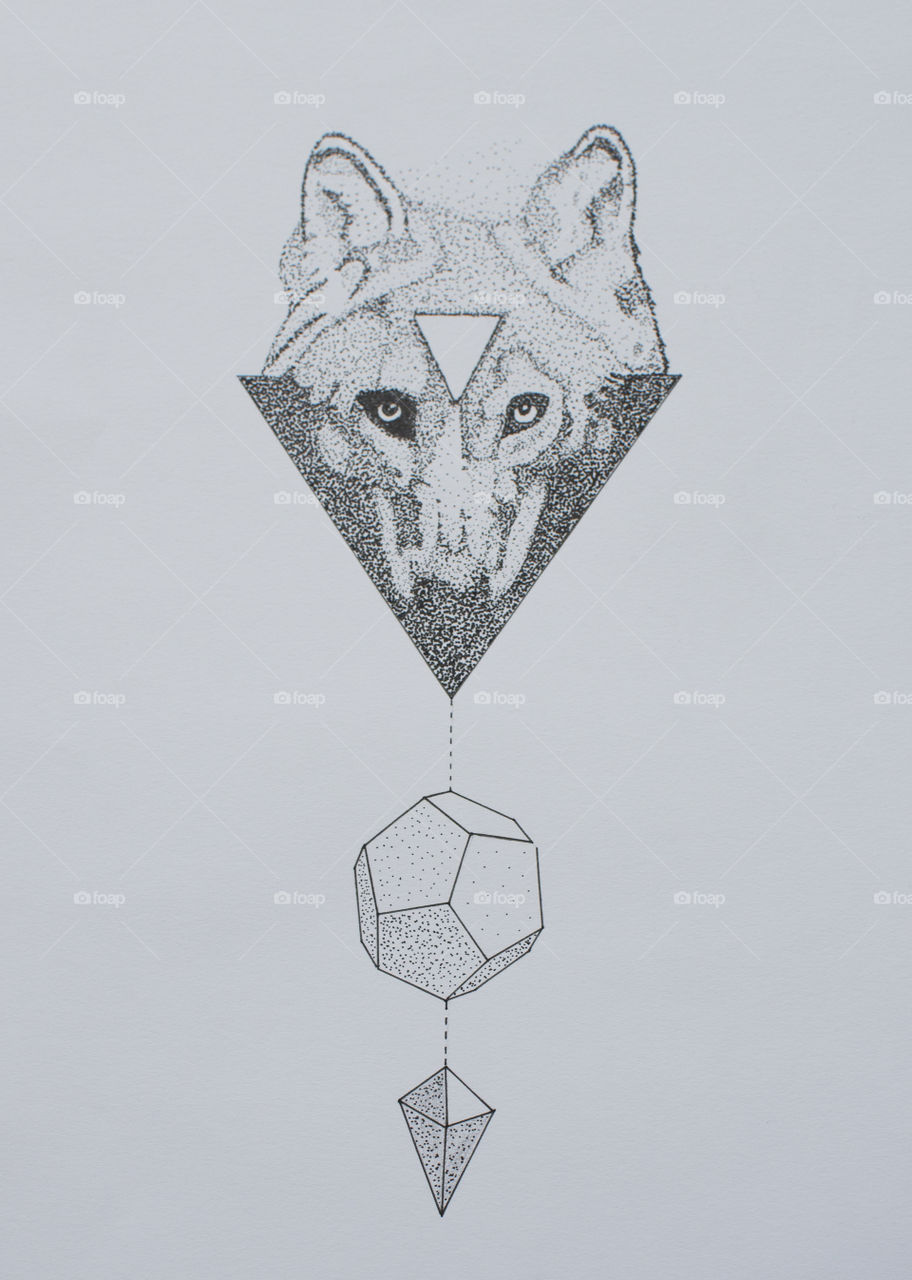 Dotted/Abstract Wolf
