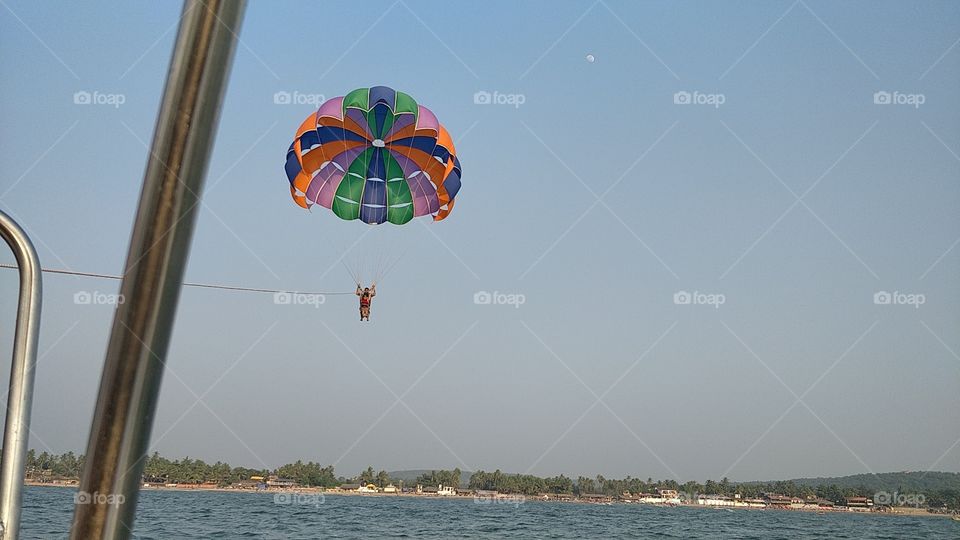 water sports, parachute gliding, nature, sports, water, sea,