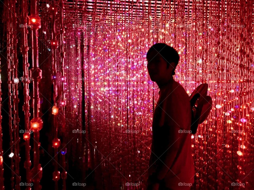 A man at the event entrance